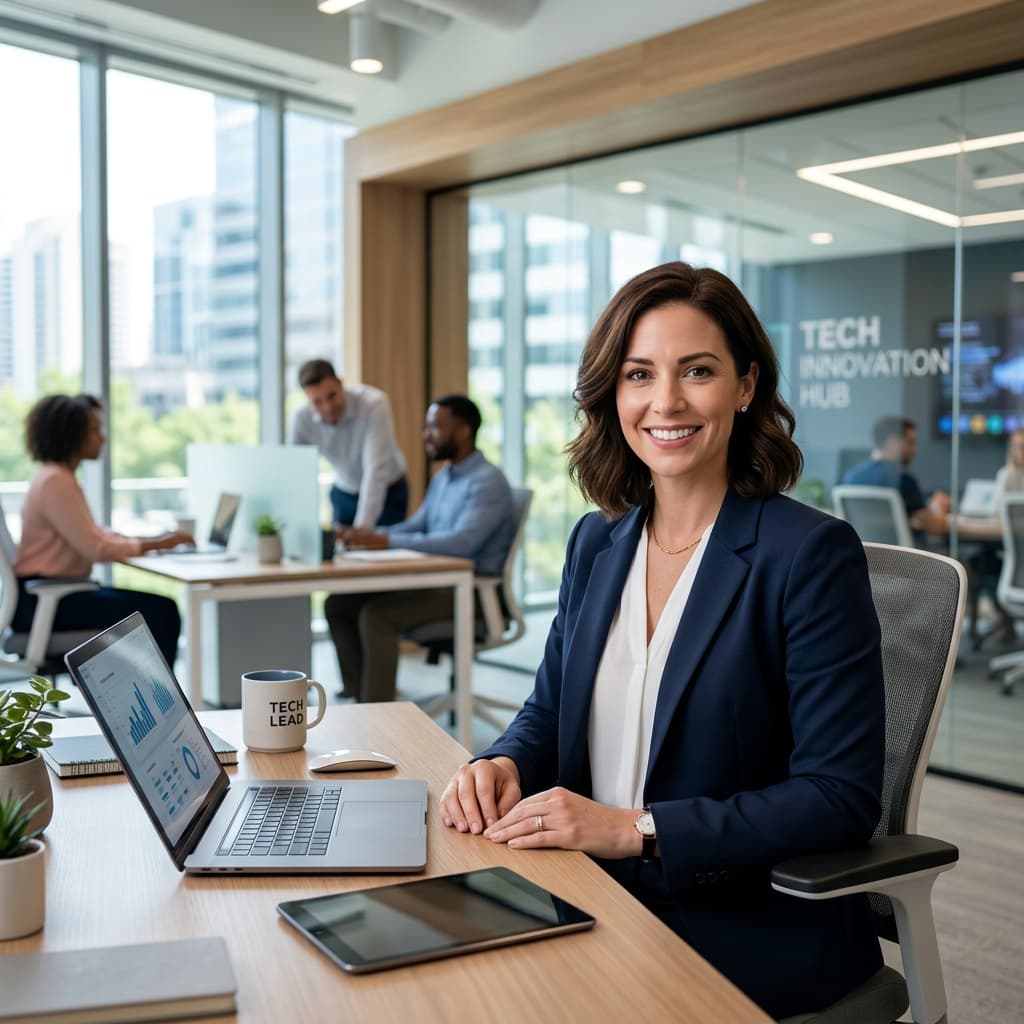 Corporate smiling IT Executive